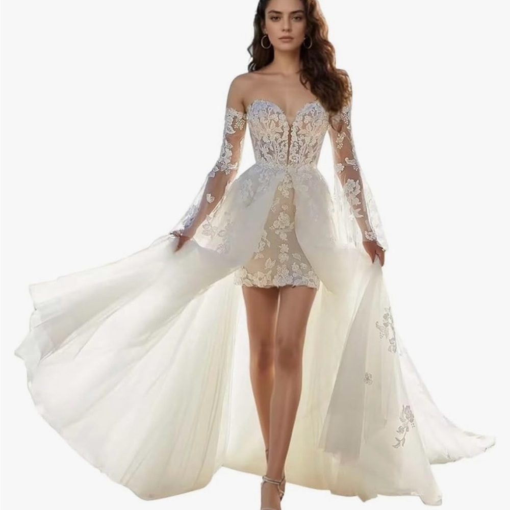 Elegant White Lace Off-Shoulder Dress